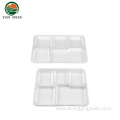 Natural Eco Friendly Pulp Biodegradable 5 Compartment Trays